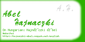 abel hajnaczki business card